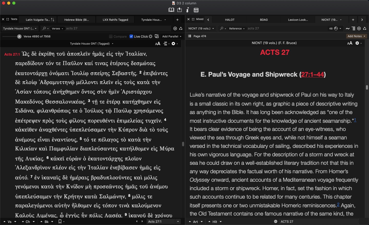 Dark mode MacOS with text on the left