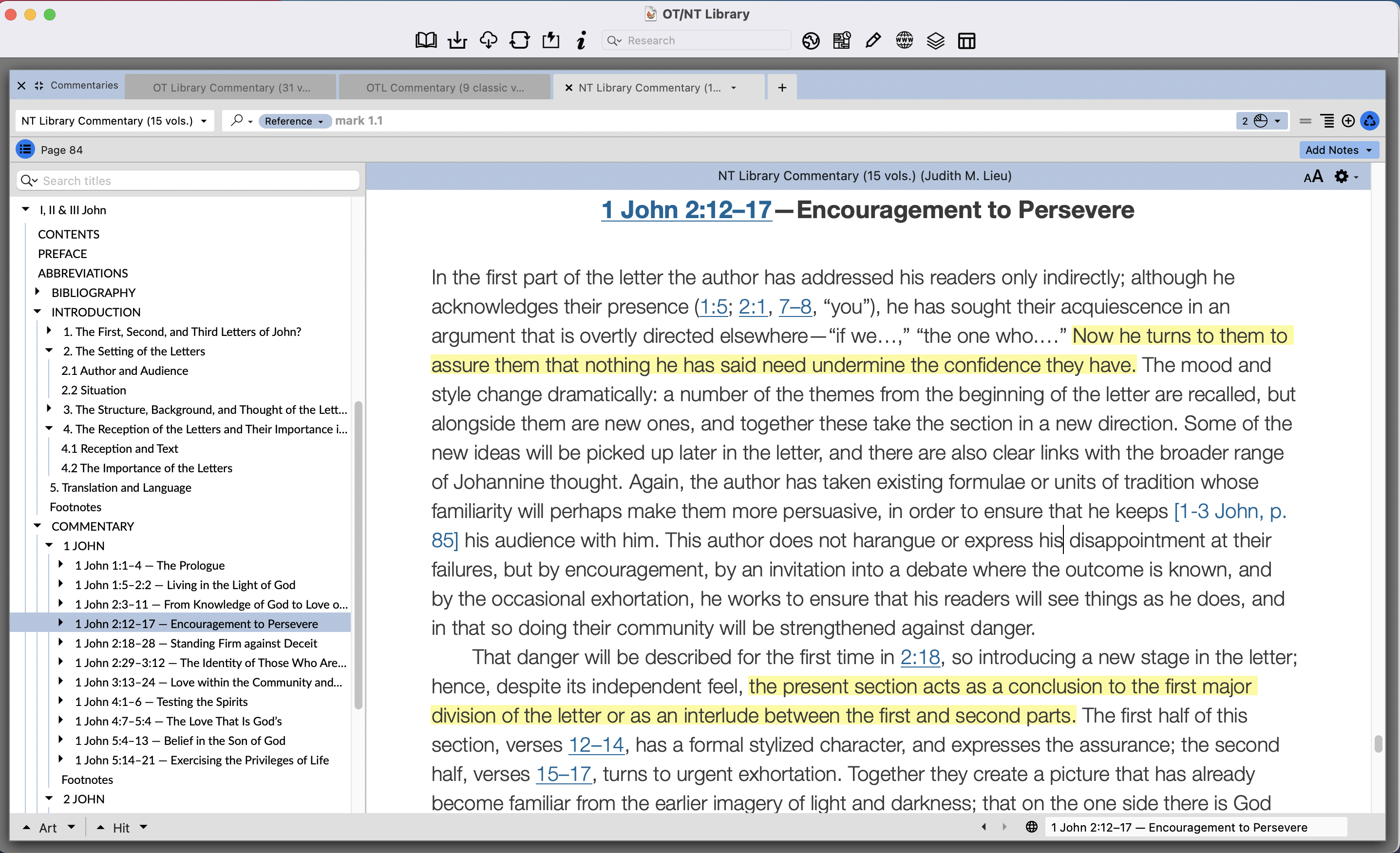 Lieu on 1 John 2:12–17